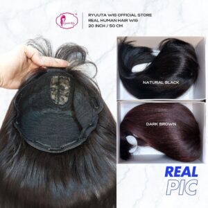Basic Wig Real Human Hair Long 20 inch 50 cm - Image 2