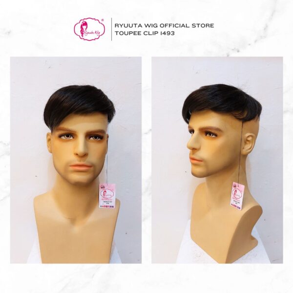 Toupee Clip Poni Penutup Botak Pendek 011493