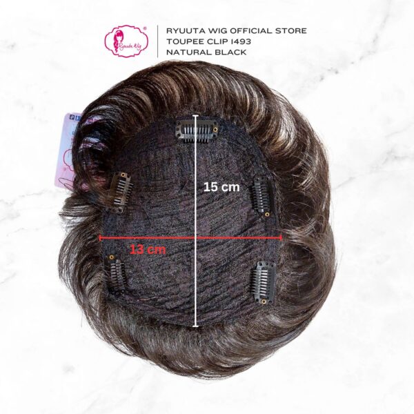 Toupee Clip Poni Penutup Botak Pendek 011493 - Image 4