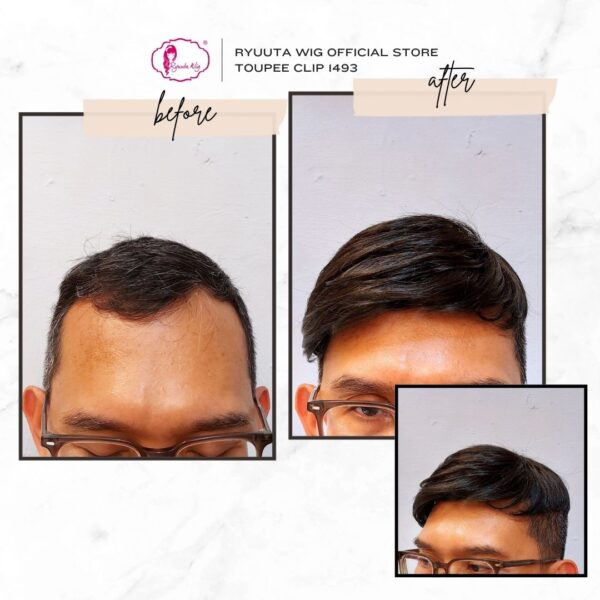 Toupee Clip Poni Penutup Botak Pendek 011493 - Image 2