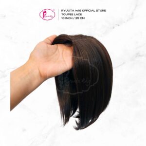 Toupee Clip Lace Penutup Botak Pria Wanita 10 inch 25 cm - Image 2