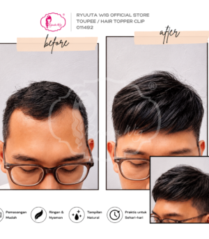 Toupee Hair Topper Clip Synthetic Fiber 011492