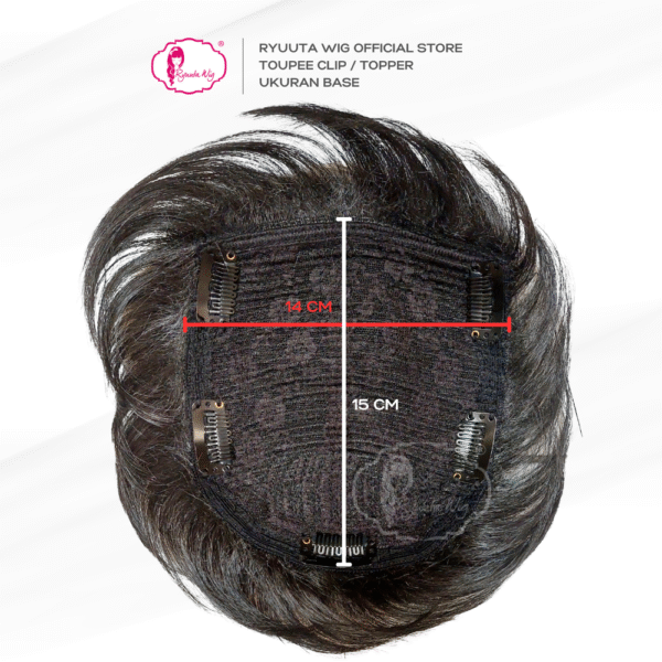 Toupee Clip Poni Penutup Botak Pendek 011492 - Image 3