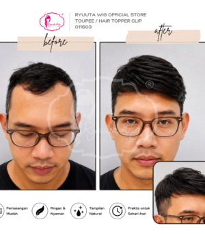 Toupee Hair Topper Clip Synthetic Fiber 011603