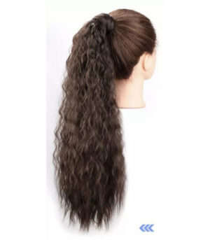 Long Straight Kinky Wave Wrap Around Ponytail Hair Extension 65cm