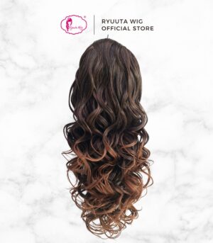 Half Wig Long Curl Black Brown 60cm