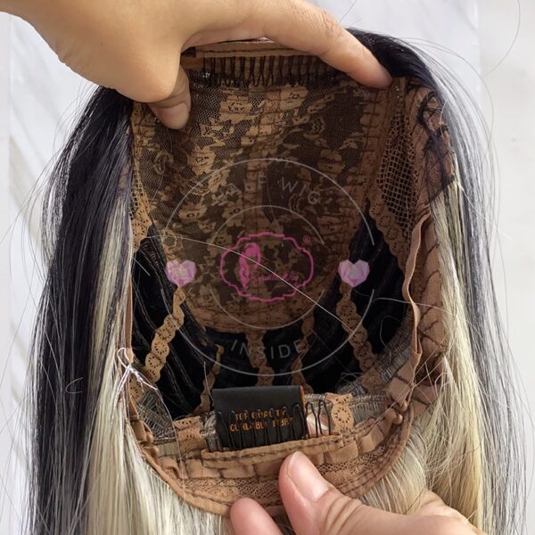 Half Wig Ombre Gradient Two Tone Long Straight Wave - Image 6