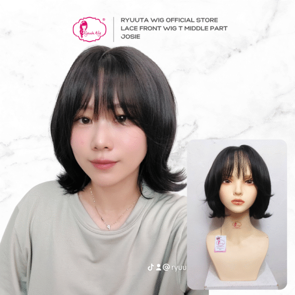 Lace Front Wig Short Bob Korean Style Josie 14 inch 35 cm