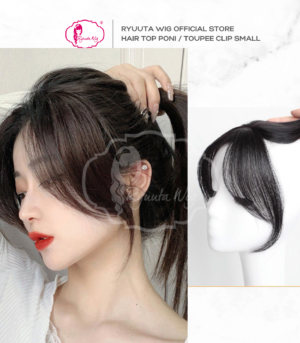 Top Piece Toupee Curtain Bangs Clip Real Human Hair