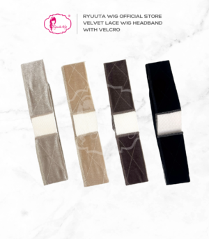 Wig Head Band Velvet Lace with Velcro Grip Bandana Penahan Wig