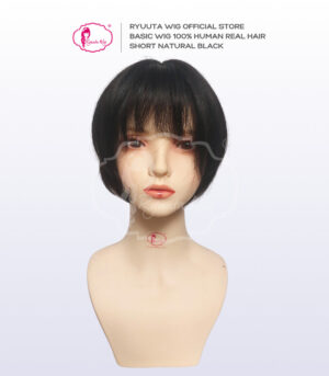 Real Human Hair Short Basic Wig