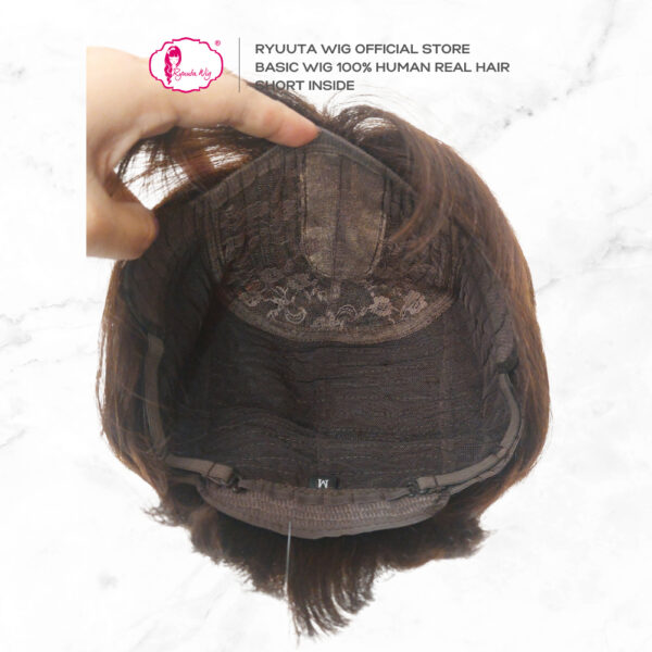 Real Human Hair Short Basic Wig - Image 5