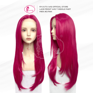 Lace Front Wig Long Straight Mira Kpop Demon Hunter Pink