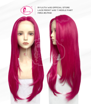 Lace Front Wig Long Straight Mira Kpop Demon Hunter Pink