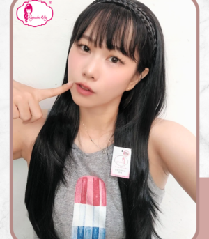 Half Wig Braided Head Band Wig Bando Kepang Long Straight