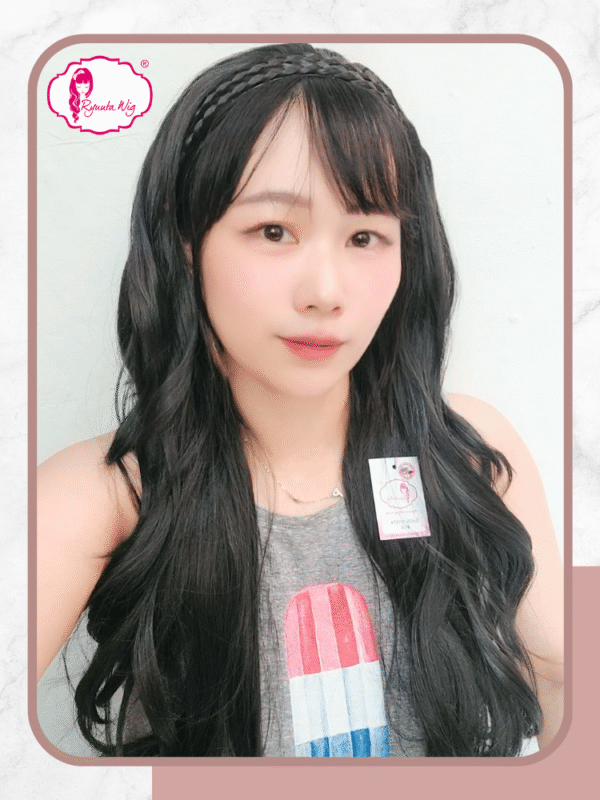 Half Wig Braided Head Band Wig Bando Kepang Long Wave
