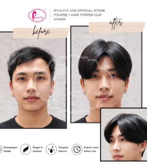 Toupee Hair Topper Clip Synthetic Fiber 011495