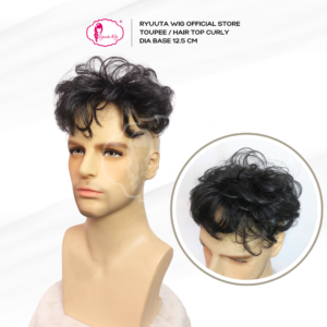 Ryuuta Wig Toupee Clip Hair Top Short Curly