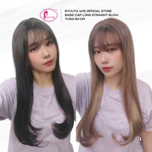 Wig Lolita Yuna Long Straight Blow Korea Kawaii Ulzzang