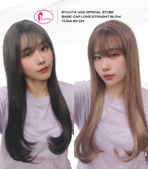 Wig Lolita Yuna Long Straight Blow Korea Kawaii Ulzzang