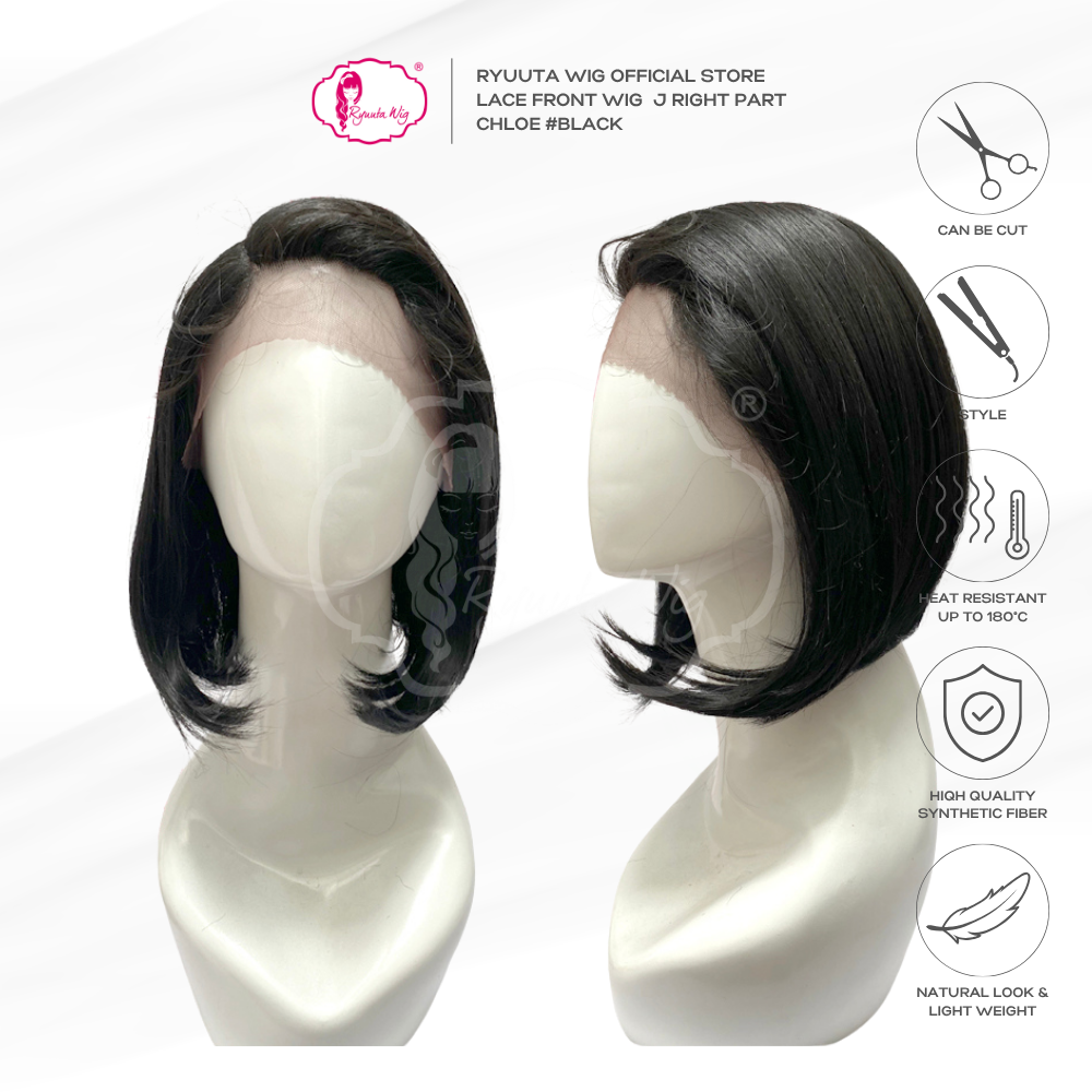 Short Bob Lace Front Synthetic Wig Chloe - Image 2