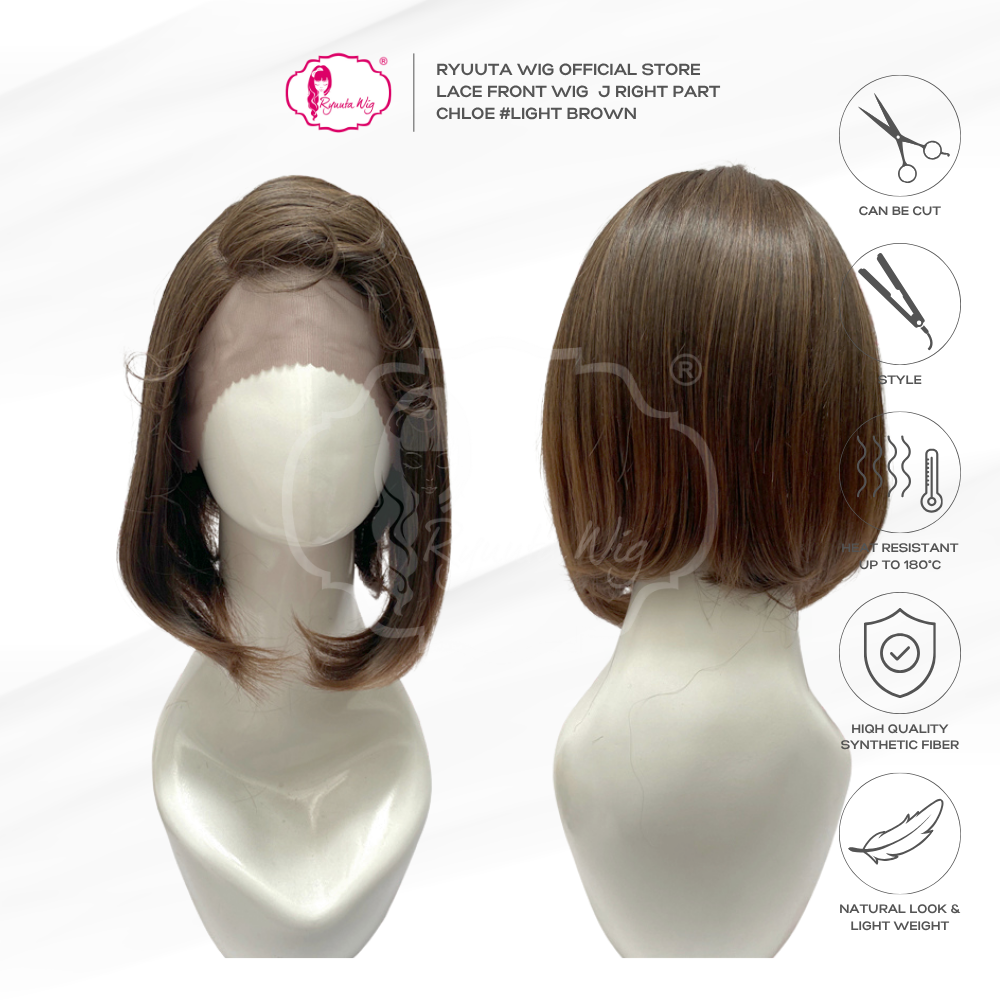 Short Bob Lace Front Synthetic Wig Chloe - Image 4
