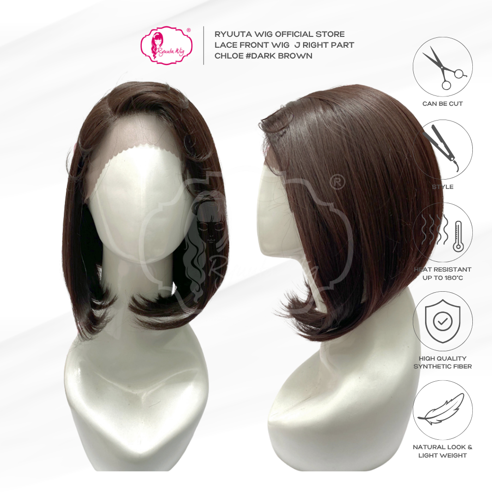Short Bob Lace Front Synthetic Wig Chloe - Image 3