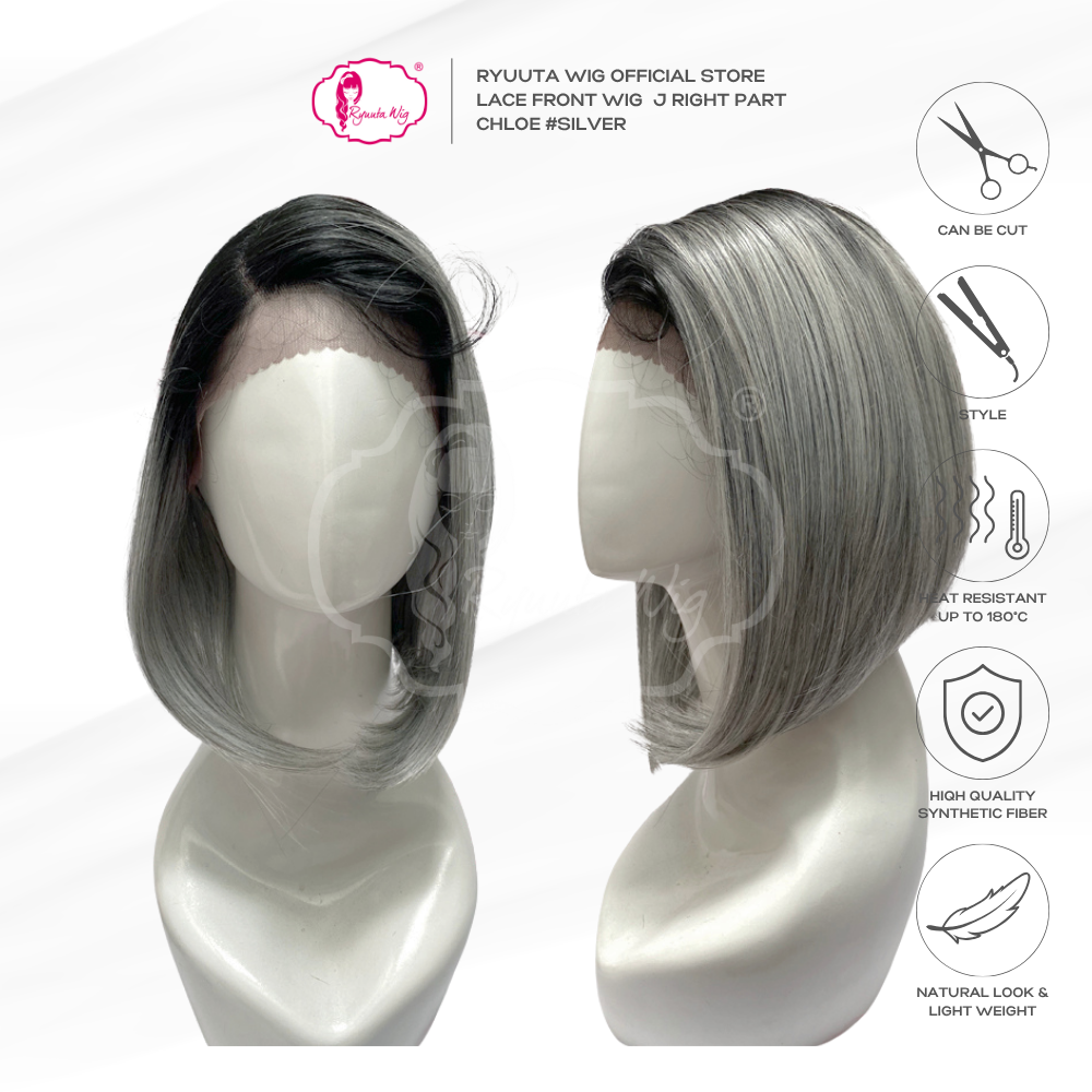 Short Bob Lace Front Synthetic Wig Chloe - Image 7