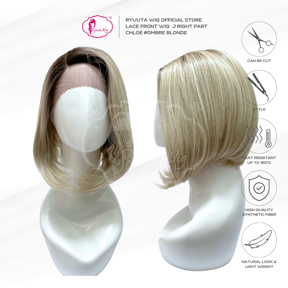 Short Bob Lace Front Synthetic Wig Chloe - Image 5