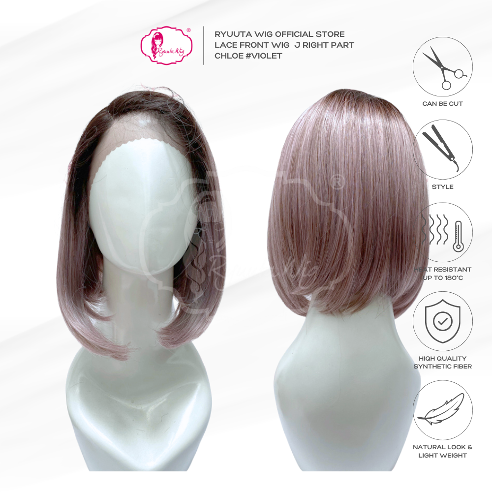 Short Bob Lace Front Synthetic Wig Chloe - Image 6