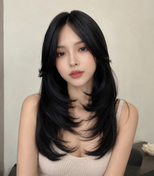 Bianca | Synthetic Fiber Lace Front Wig 20 inch / 50 cm Black Brown