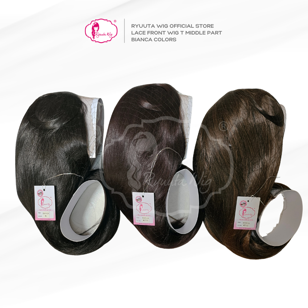 Bianca | Synthetic Fiber Lace Front Wig 20 inch / 50 cm Black Brown - Image 5