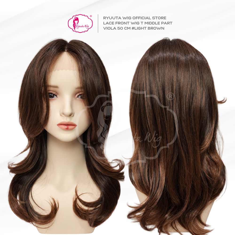 Viola | Synthetic Fiber Lace Front Wig 20 inch / 50 cm Black Brown - Image 3