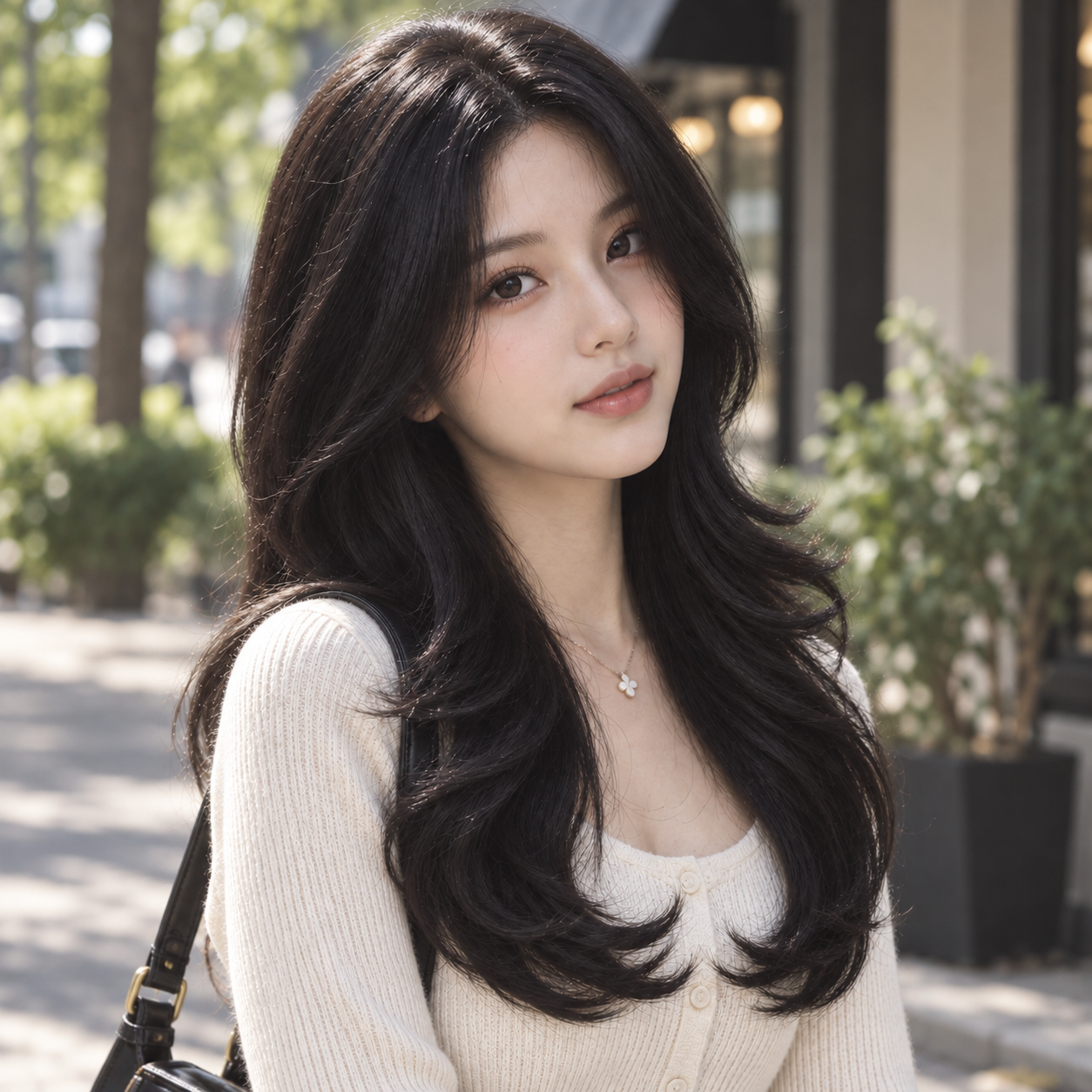 Viola | Synthetic Fiber Lace Front Wig 20 inch / 50 cm Black Brown